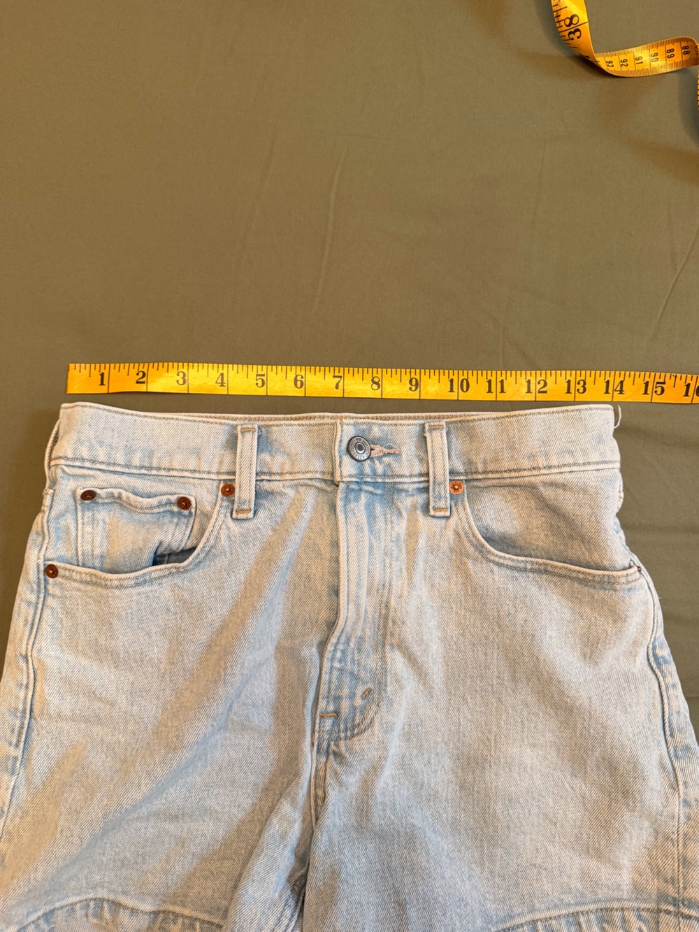Abercrombie & Fitch Light Wash Denim Shorts - Picture 5 of 8